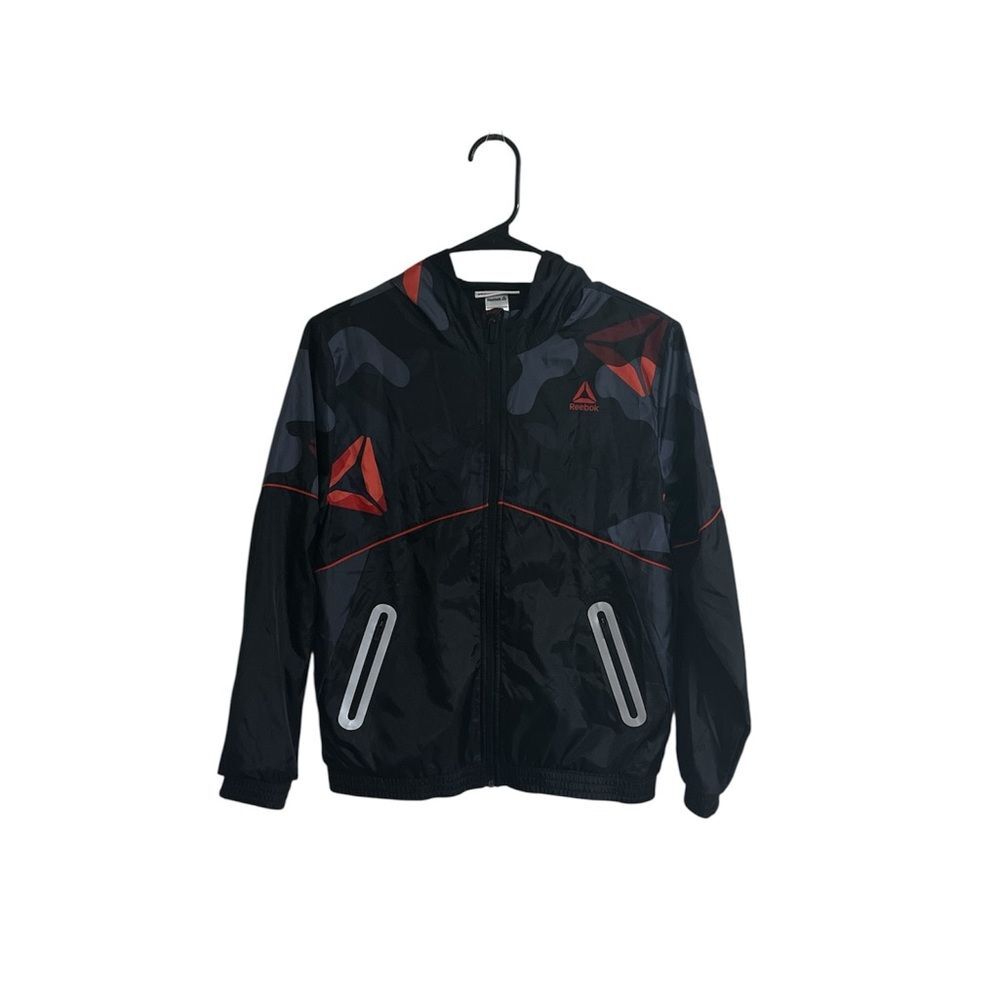 Reebok kids boys lightweight jacket windbreaker Sz L (10 12)